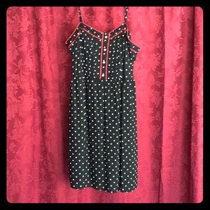 Classic black and white polka dot dress NWOT
